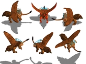 The Gryphon (top row: attacking, bottom row: moving)
