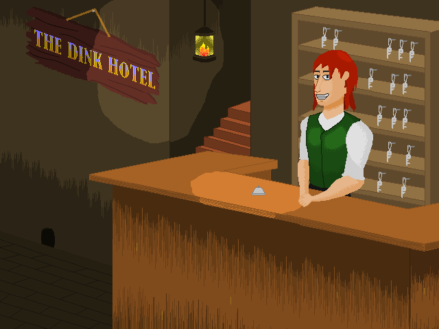 Bluedy's excellent title screen for The Dink Hotel