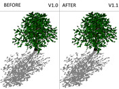 Comparison of a tree in V1.00 and V1.10